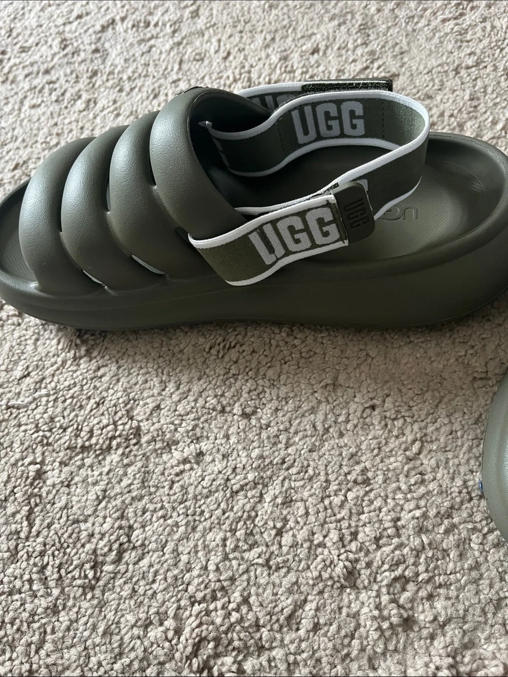 UGG Sport Yeah | Olive Green Platform Slide Sandals | Women’s Size 7 Never Worn